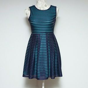 Turquoise striped dress